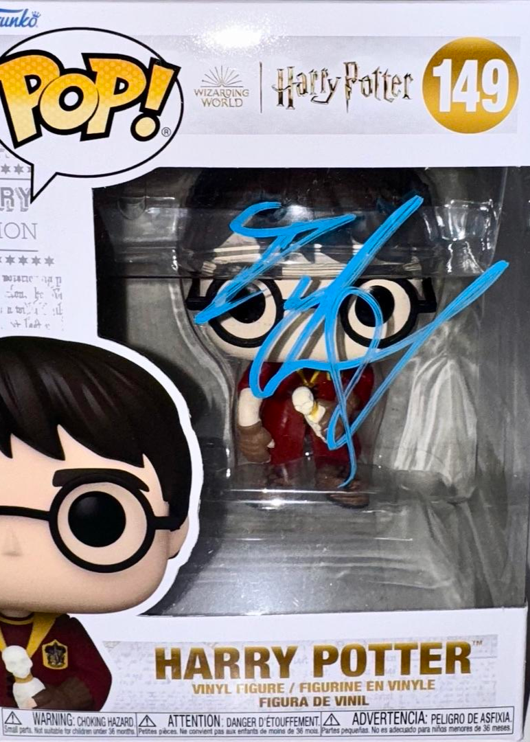 Daniel Radcliffe Signed Funko Pop #149 "Harry Potter" (Blue Ink) - Beckett COA #04